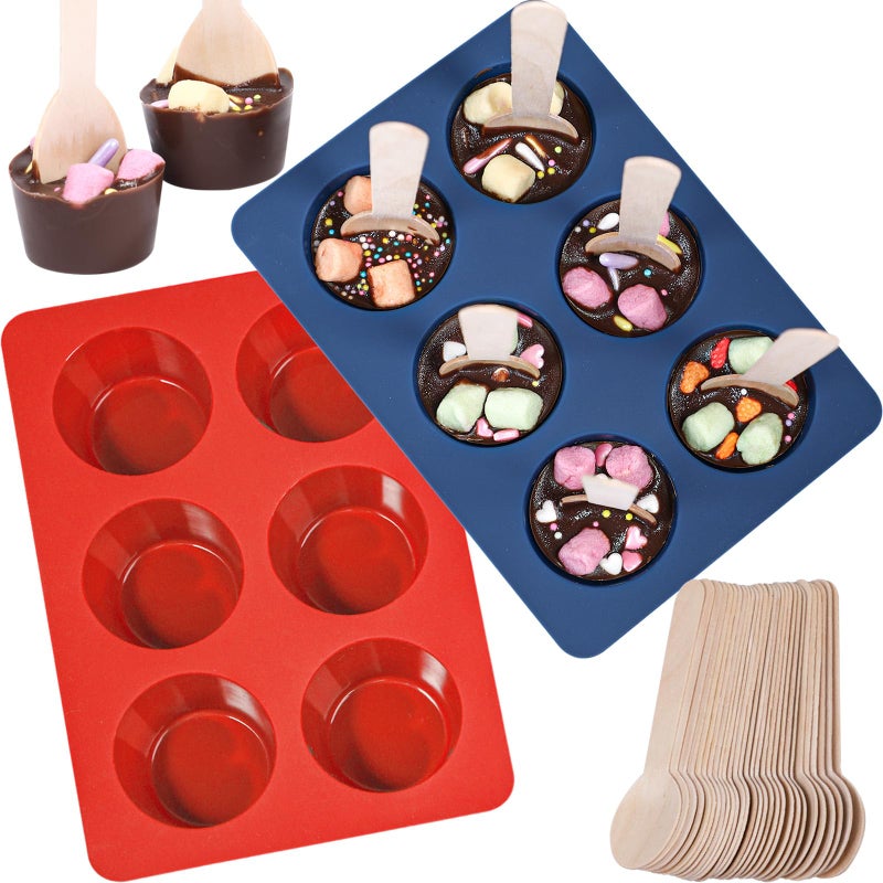 Webake Chocolate Bar Mold Silicone Break-Apart Candy Molds for 1 Ounce Chocolate Chunk Protein Energy Bar Candy Bar, Food Grade, Easy Release Candy Molds Baking Pan, Pack of 2 - Image 1